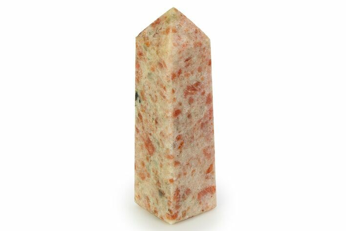 Polished Peach Sunstone Tower - India #343115